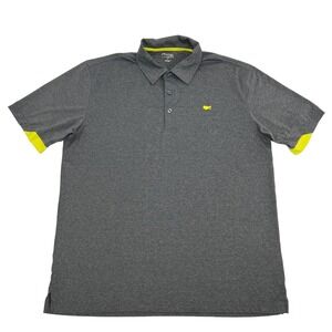 Masters Tech Shirt Men's Large Gray Short Sleeve Polo‎ Golf Augusta National
